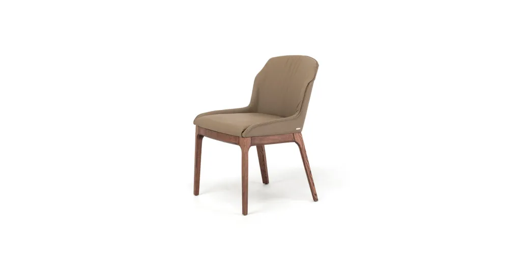 Eleganckie krzesło MUSA marki Cattelan Italia – drewniane nogi