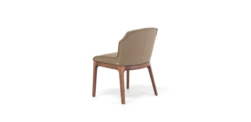 Eleganckie krzesło MUSA marki Cattelan Italia – drewniane nogi zdjęcie 1