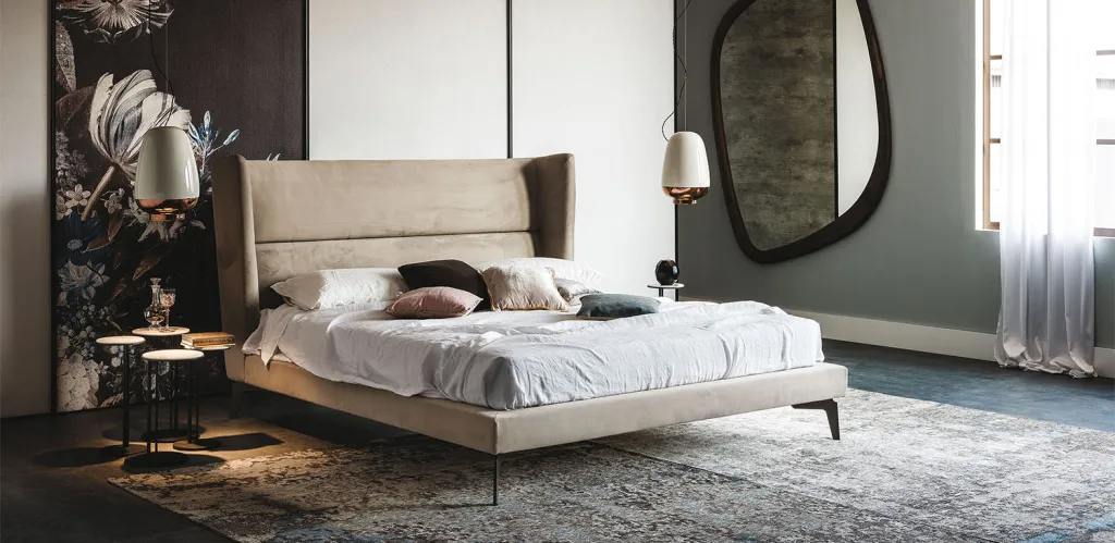 Łóżko LUDOVIC marki CATTELAN ITALIA – włoskie łóżko z wezgłowiem