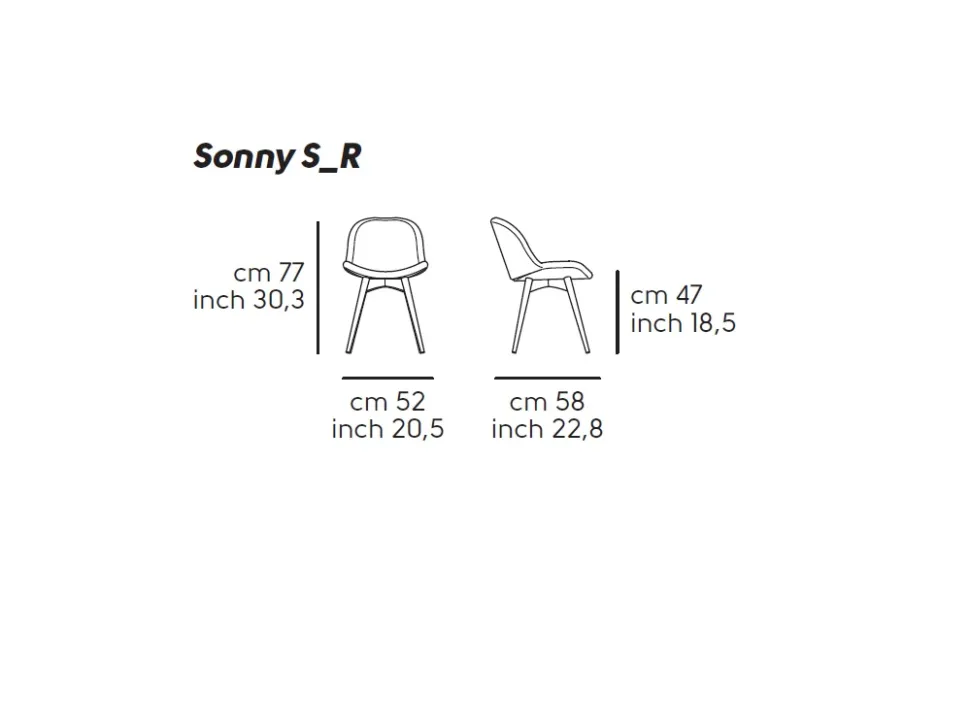 Krzesło SONNY - Midj - Ekskluzywne meble włoskie, nowoczesne włoskie meble do każdego wnętrza zdjęcie 1