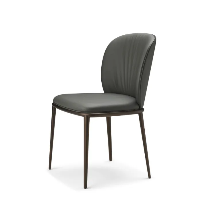 Eleganckie krzesło CHRIS  ML marki Cattelan Italia – metalowe nogi zdjęcie 1