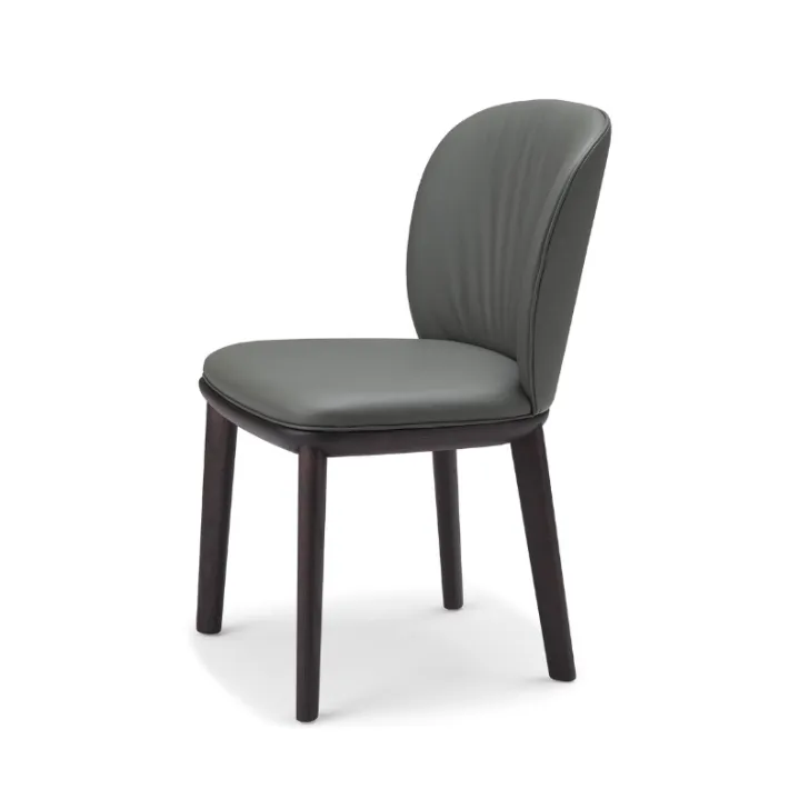Eleganckie krzesło CHRIS marki Cattelan Italia – drewniane nogi