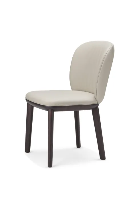 Eleganckie krzesło CHRISHELL marki Cattelan Italia – drewniane nogi