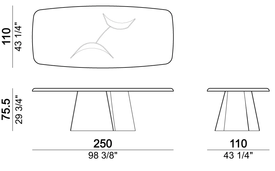 Włoski stół AVALON marki Arketipo – nowoczesny design zdjęcie 2