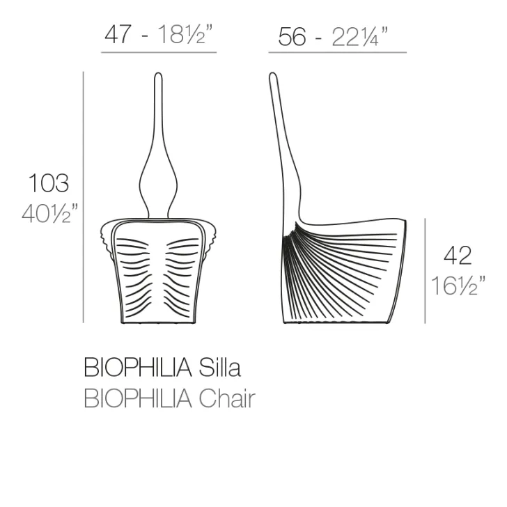 Designerskie krzesło Biophilia marki Vondom projekt Ross Lovegrove zdjęcie 1