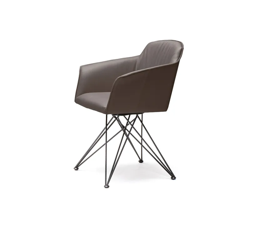 FLAMINIA marki Cattelan Italia – krzesło na metalowych nogach zdjęcie 3