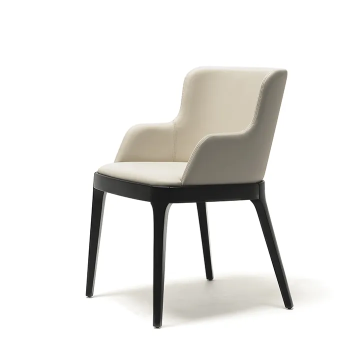 Eleganckie krzesło MAGDA marki Cattelan Italia – drewniane nogi  zdjęcie 2